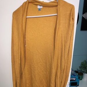 Yellow Long Sleeve Cardigan